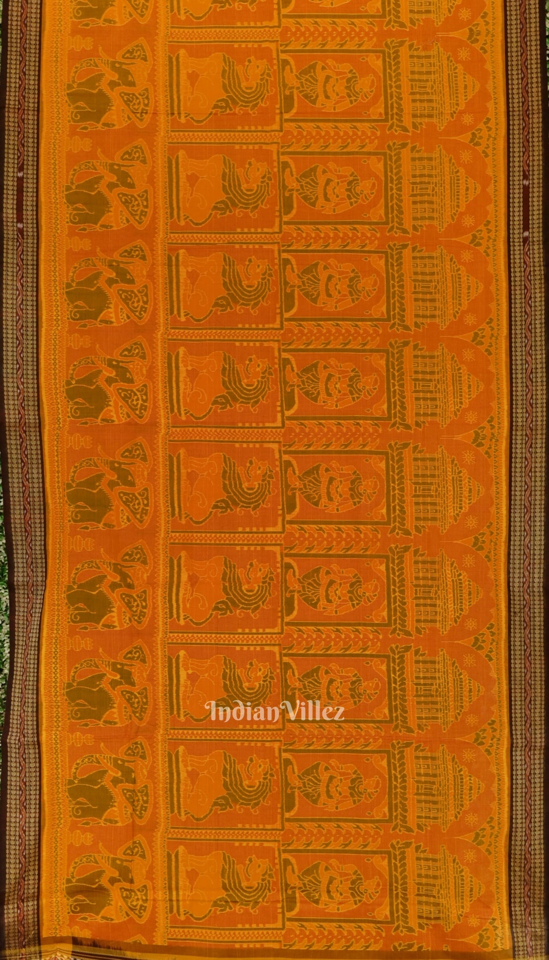 Animal Theme Pure Sambalpuri Ikat Silk*Cotton (Bapta) Saree