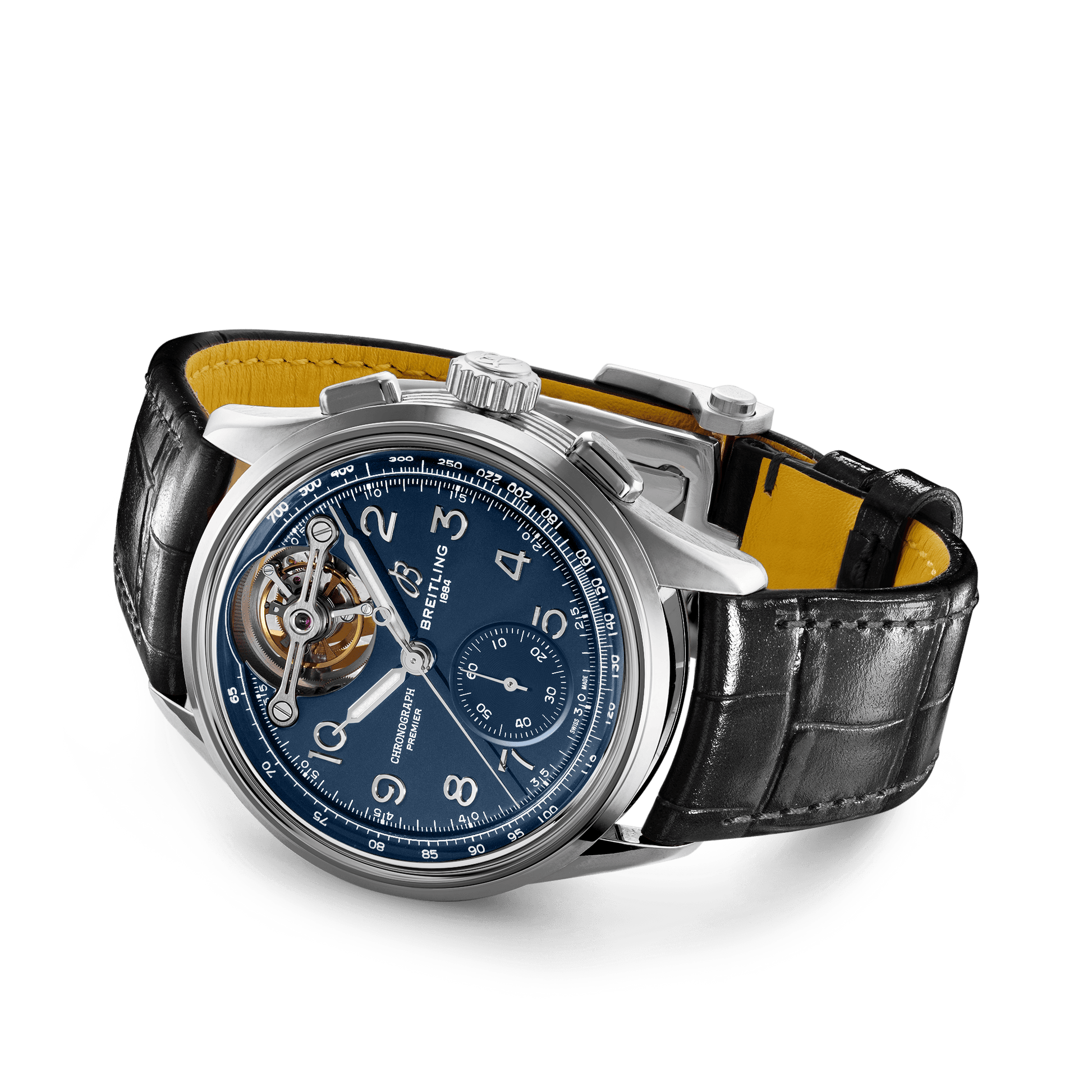 Breitling Premier B21 Chronograph Tourbillon Willy Blue Dial Men 42mm