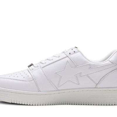 A Bathing Ape Bape Sta Low Patent White