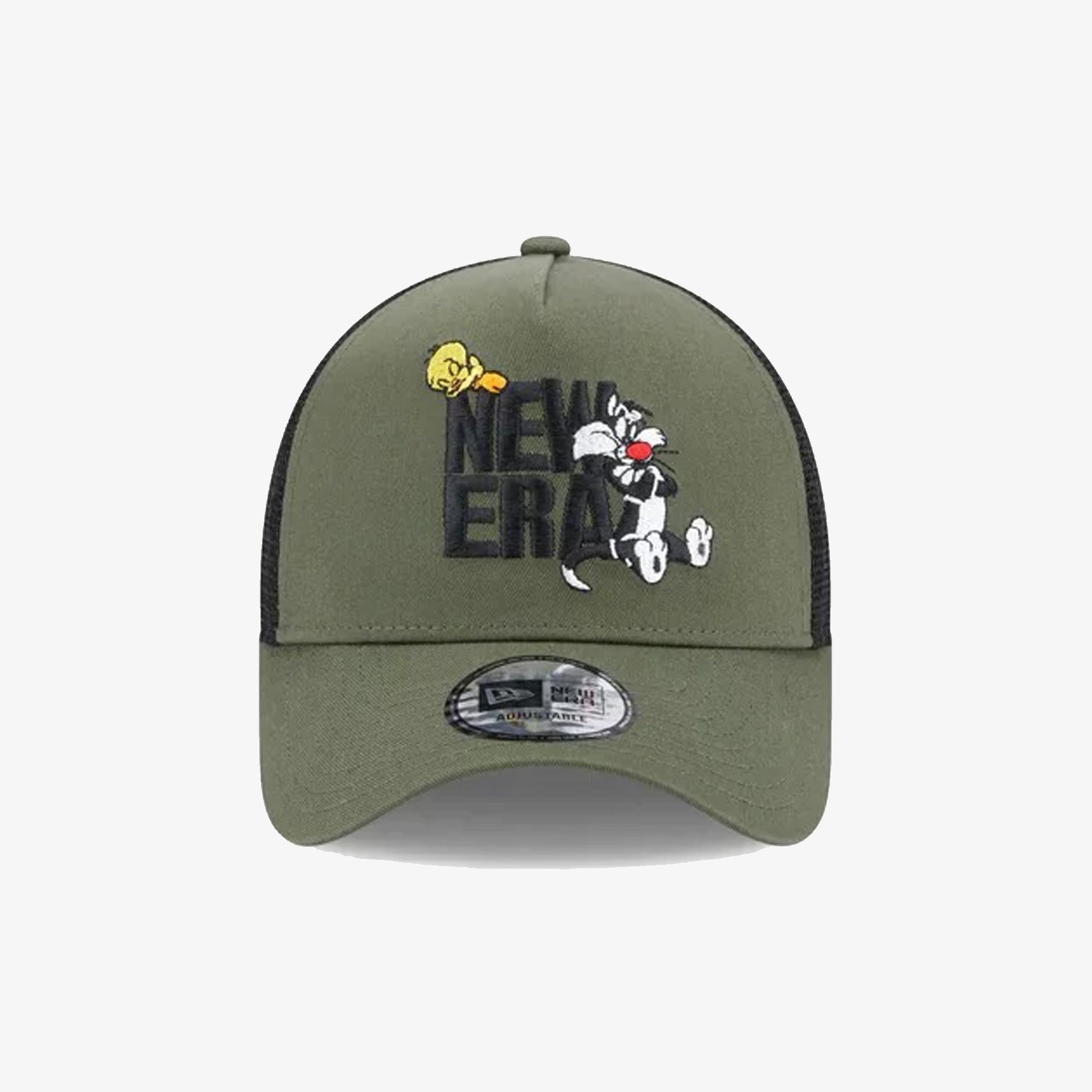 New Era | WARNER BROTHERS SYLVESTER AND TWEETIE PIE GREEN A-FRAME TRUCKER CAP