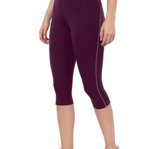 Energize High Rise Active Capri - Blackberry Wine
