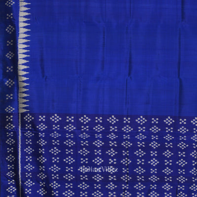 Indigo Blue Pasapali Border Odisha Ikat Contemporary Silk Saree
