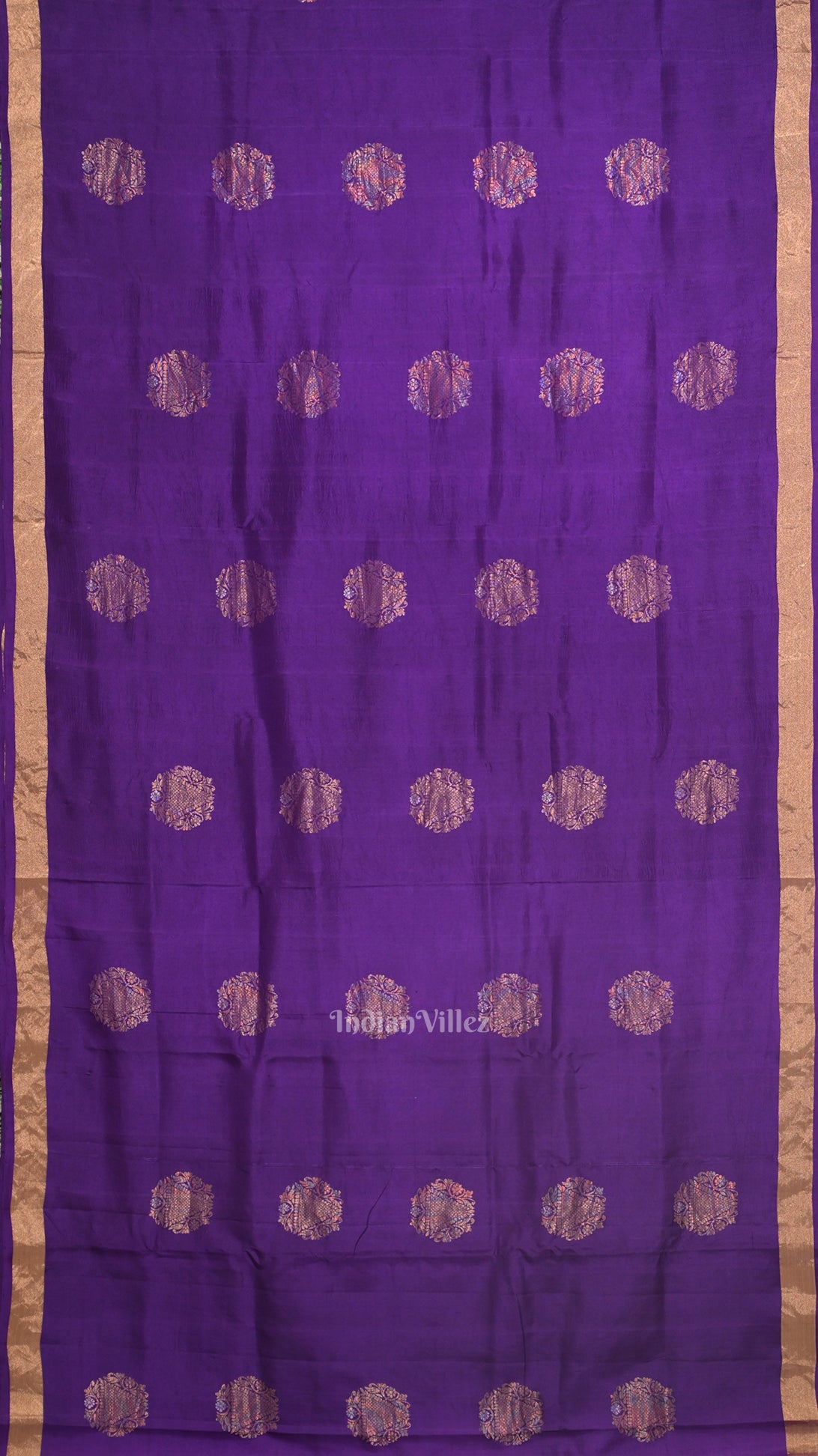 Violet With Pink Pure Kanjivaram Soft Silk Saree