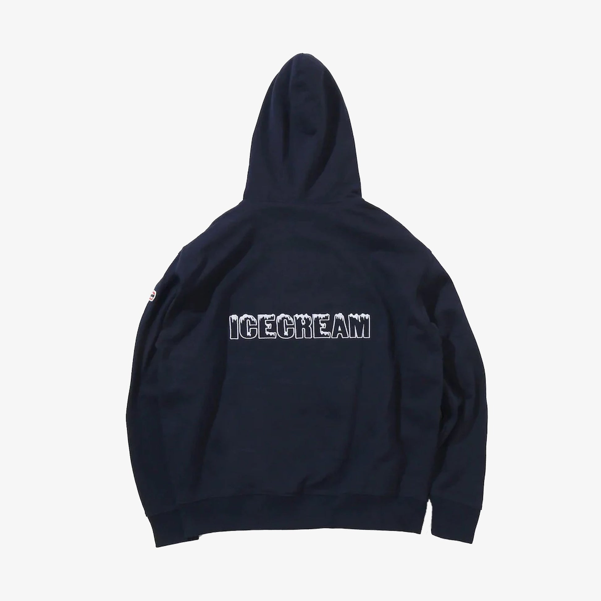 Icecream | EMBROIDERED LOGO COTTON HOODIE  { NAVY