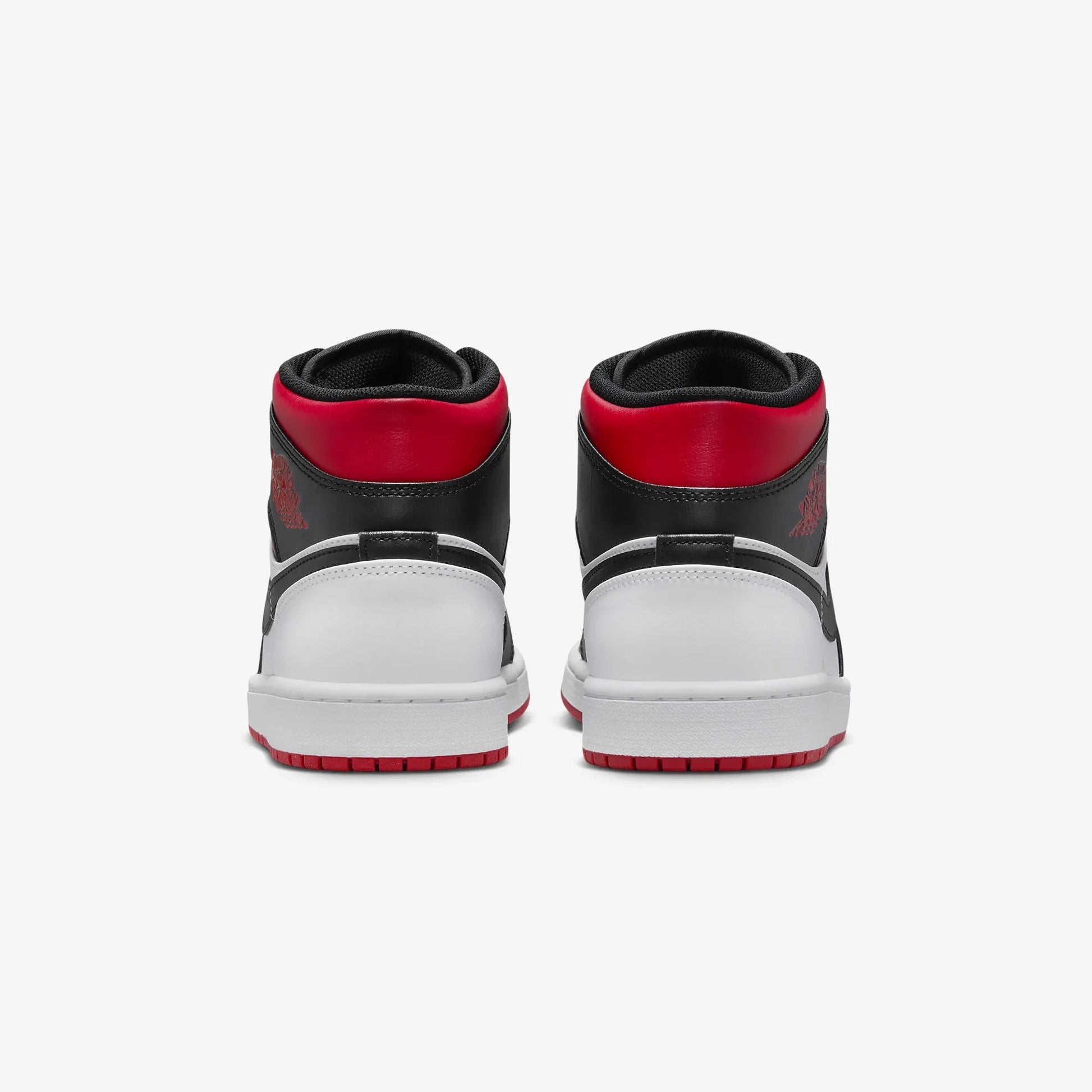 Jordan | AIR JORDAN 1 MID  { WHITE/GYM RED-BLACK