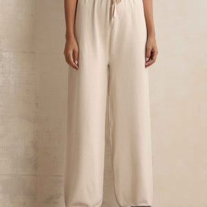 trueBrowns Ivory Woollen Flared Pants