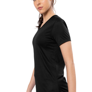 Energize Short Sleeve V-Neck Active T-Shirt - Jet Black