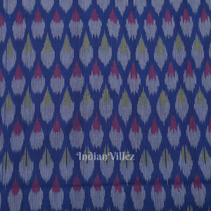 Deep Royal Blue Pochampally Ikat Cotton Fabric