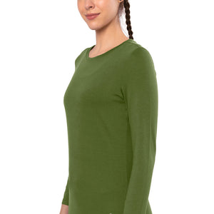 Essential Long Sleeve Round Neck T-Shirt - Cypress