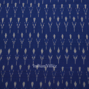 Blue Handwoven Pochampally Ikat Cotton Fabric
