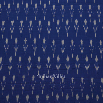 Blue Handwoven Pochampally Ikat Cotton Fabric