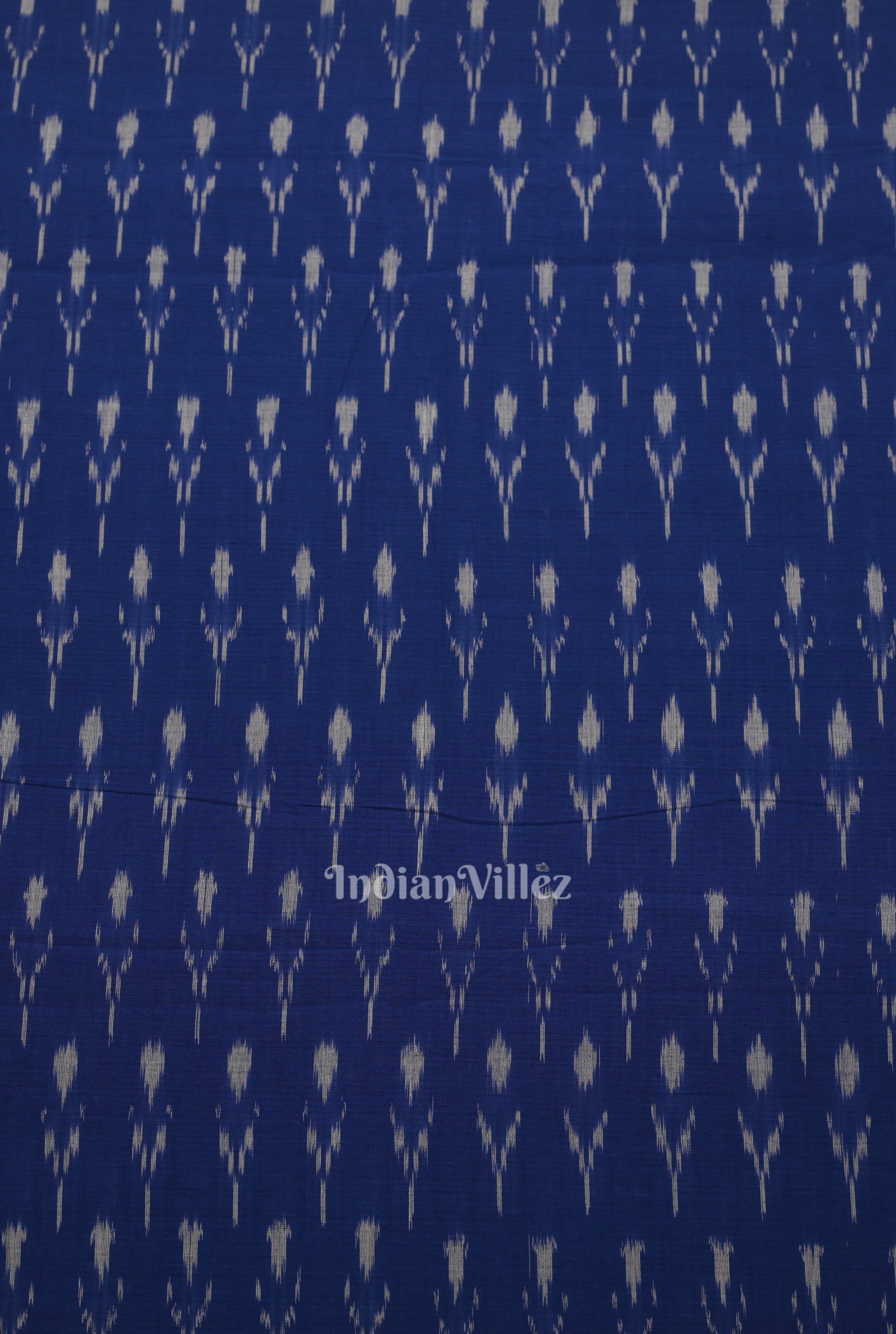 Blue Handwoven Pochampally Ikat Cotton Fabric