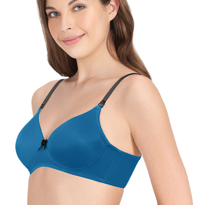 Smooth Dreams Padded Non-wired T-shirt Bra - Mykonos Blue