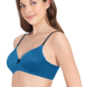 Smooth Dreams Padded Non-wired T-shirt Bra - Mykonos Blue