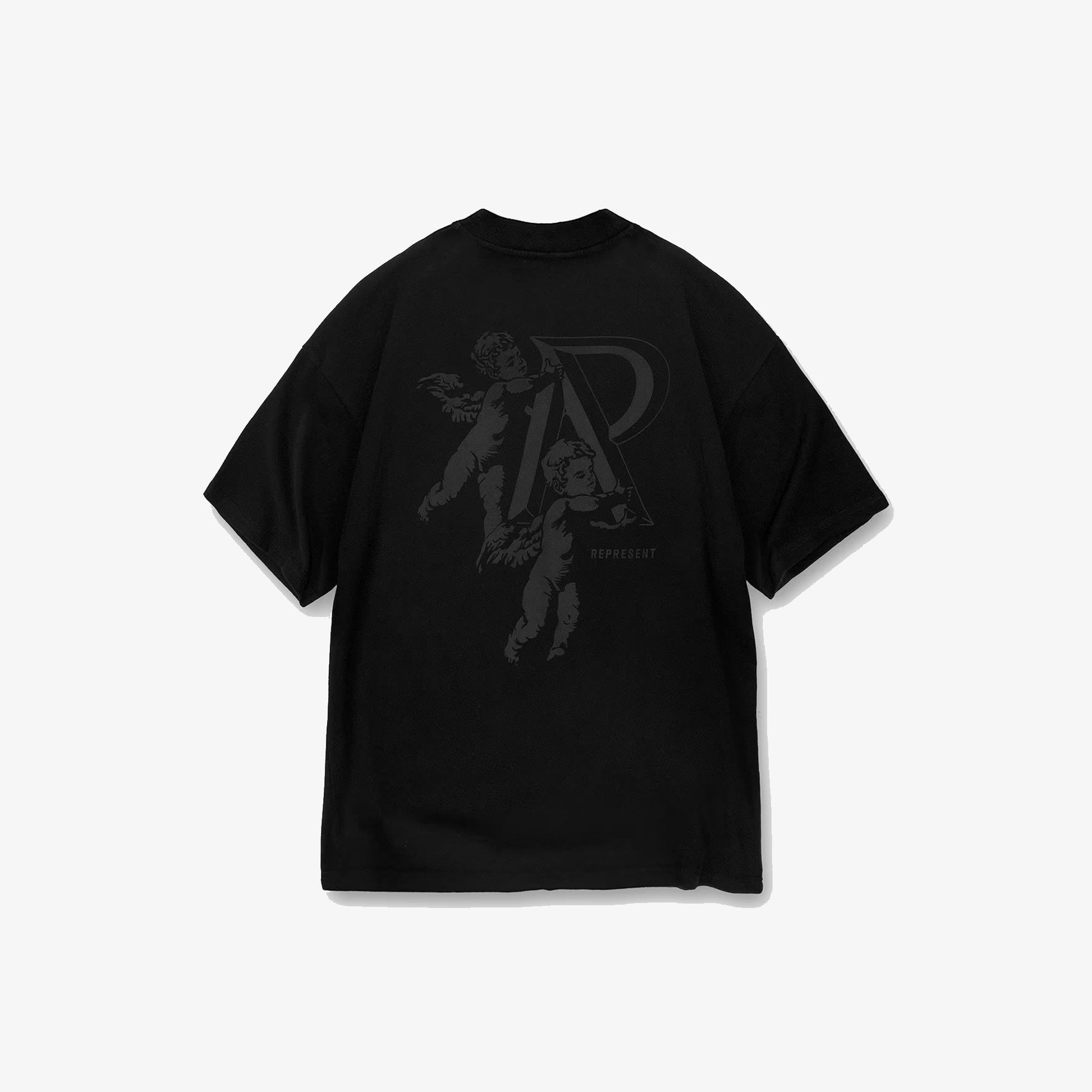 Represent | CHERUB INITIAL T-SHIRT  { BLACK