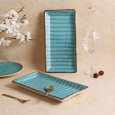 Teramo Stoneware Rectangular Platter 12