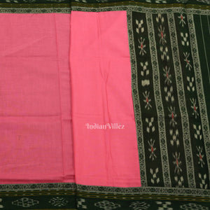 Green Pink Pasapali Sambalpuri Cotton Dress set with Dupatta