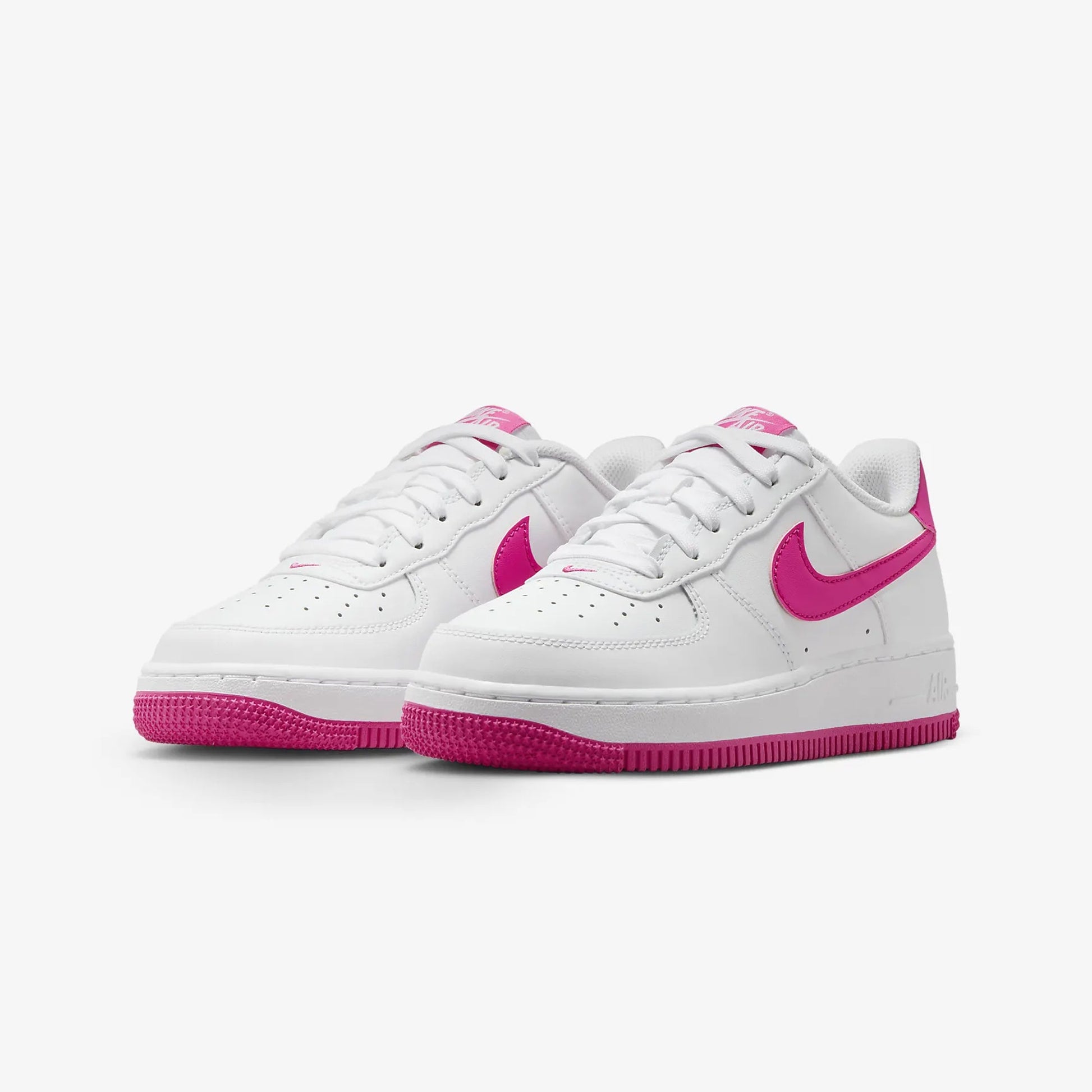 Nike | AIR FORCE 1 (GS)  { WHITE/LASER FUCHSIA