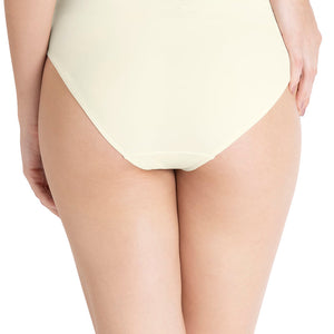 Casual Chic Three-Fourth Coverage Low Rise Bikini Panty - Whitesmoke-Cedar