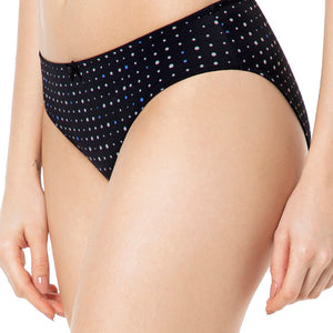 Smooth Charm Bikini Panty - Black Dot Print
