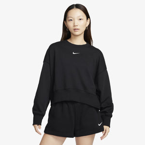Nike | SPORTSWEAR PHOENIX FLEECE CREW-NECK TERRY  { BLACK/SAIL