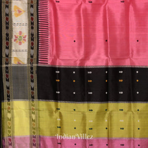 Pink Odisha Ikat Kathiphera Khandua Silk Saree