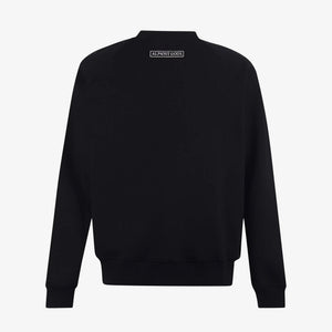 ALMOST GODS | ALPHA CROSS HAND EMBROIDERED AARI SWEATSHIRT { BLACK