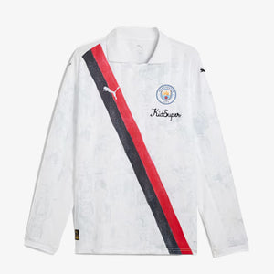 PUMA | KIDSUPER x MANCHESTER CITY RETRO SHIRT { PUMA WHITE-BLACK