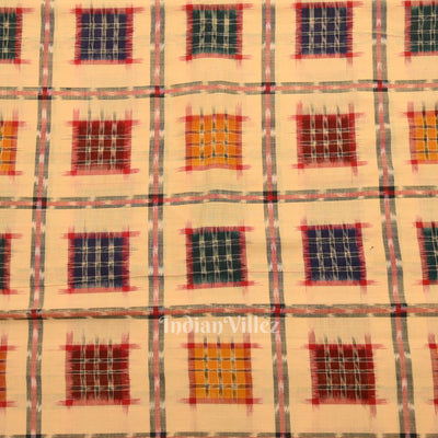 Sandal Wood Ashwin Sambalpuri Ikat Cotton Fabric