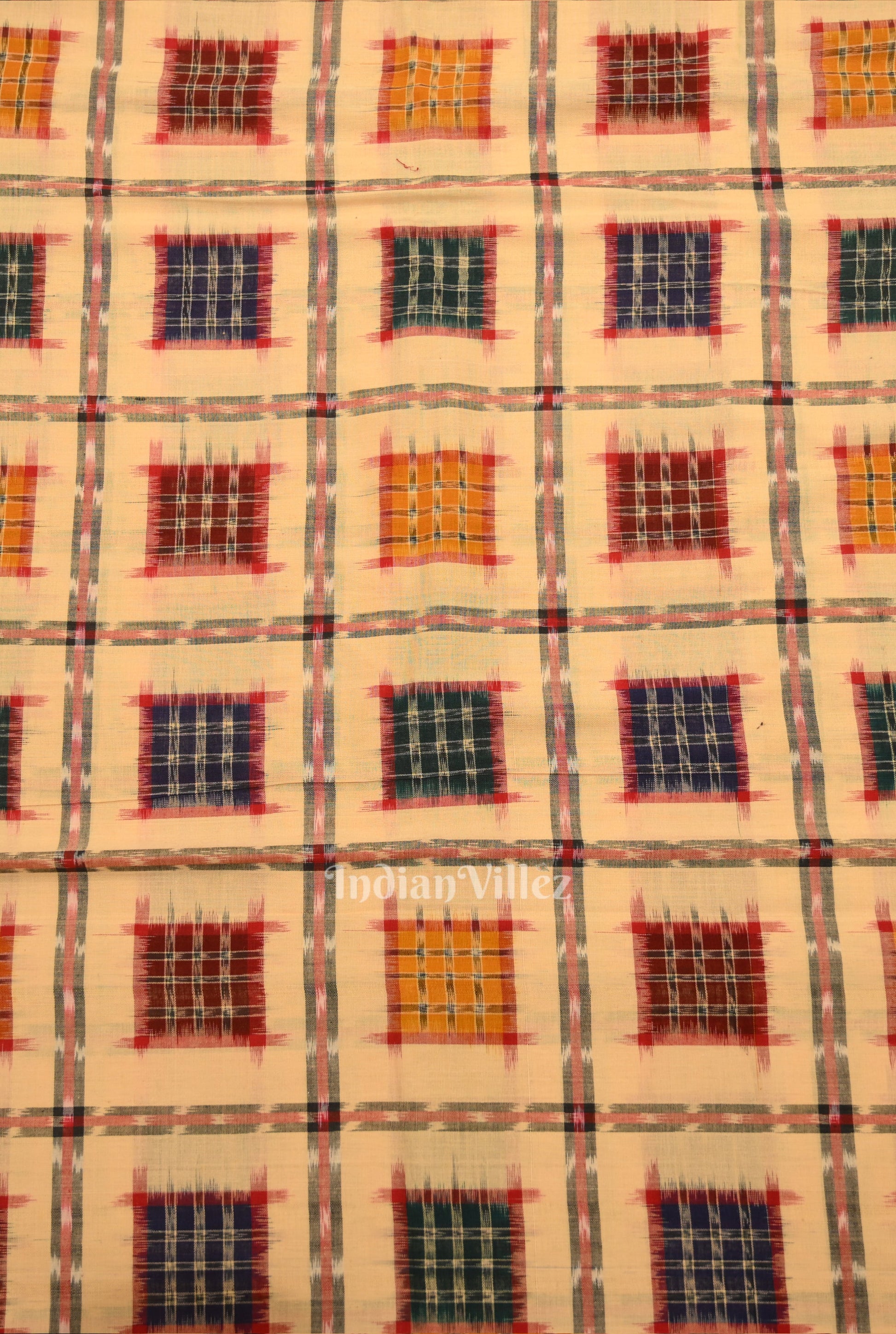 Sandal Wood Ashwin Sambalpuri Ikat Cotton Fabric