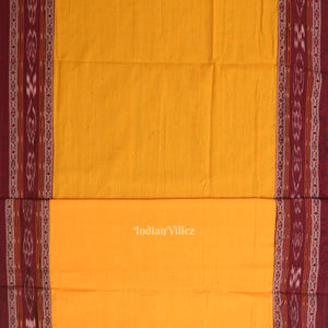 Maroon Yellow Odisha Ikat  Sambalpuri Dress Material & Dupatta