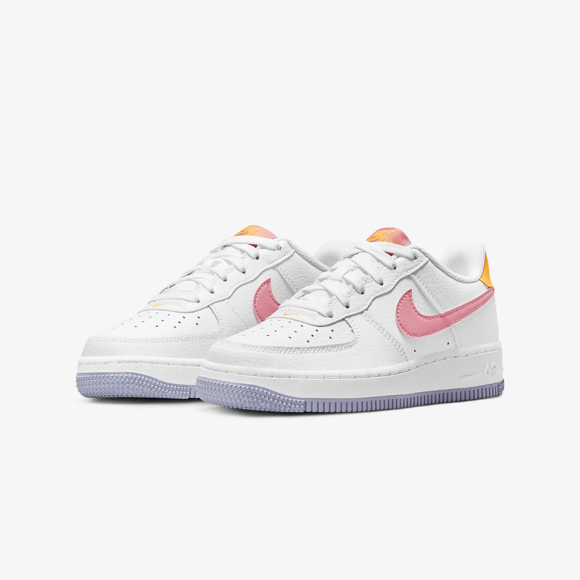 Nike | AIR FORCE 1  { WHITE/CORAL CHALK-LASER ORANGE