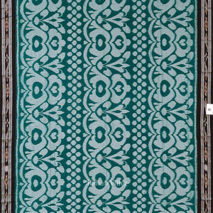 Green Black Floral Odisha Ikat Sambalpuri Cotton Saree