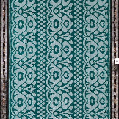 Green Black Floral Odisha Ikat Sambalpuri Cotton Saree
