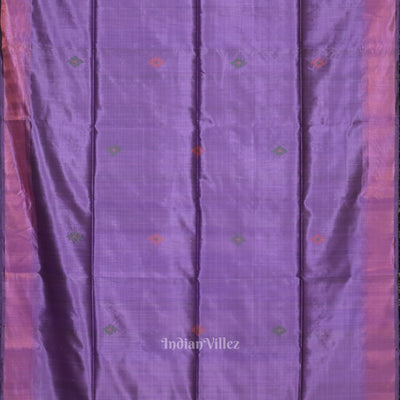 Lavender Green Pure Bishnupuri Silk Saree