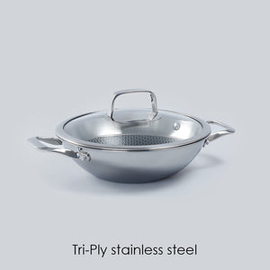 Stanton 24 cm Non-stick Kadhai/Kadai with Lid - 2 Litre |