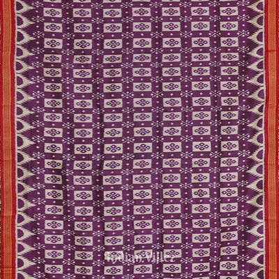 Purple Grey Odisha Ikat Khandua Silk Saree