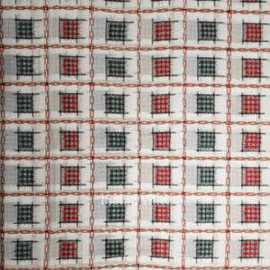 White with Multi Color Ashwini Odisha Ikat Sambalpuri Cotton Fabric