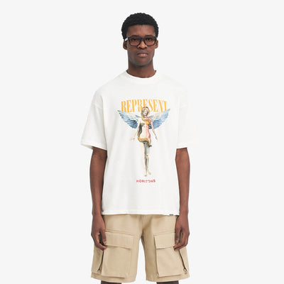 Represent | REBORN T-SHIRT  { FLAT WHITE