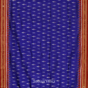 Blue Mayur Chandrika Odisha Ikat Khandua Silk Saree