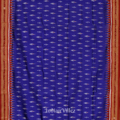 Blue Mayur Chandrika Odisha Ikat Khandua Silk Saree
