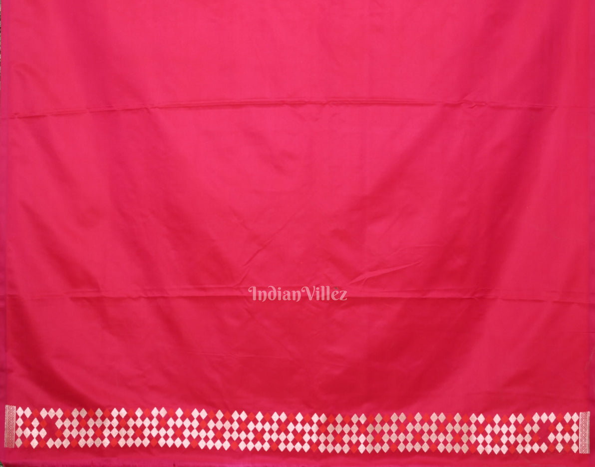 Exclusive Bridal Rani Pink Mashru Satin Silk Banarasi Saree