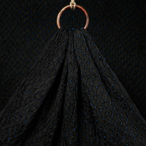 Black - Kutch Tie & Dye Modal Silk Bandhani Fabric 01