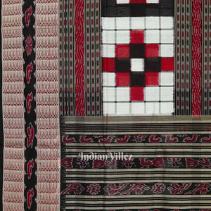 Black White Pasapali Theme Bichitrapuri Silk Saree