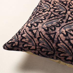 Brown - Pure Cotton Hand Batik Cushion Cover (18 x 18 in)