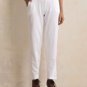 trueBrowns White Woollen Pants