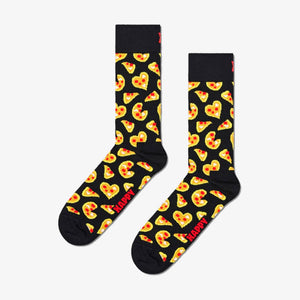 Happy Socks | PIZZA LOVE SOCK  { BLACK