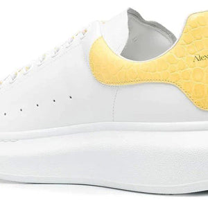 Alexander Mcqueen Oversized White Yellow Croc