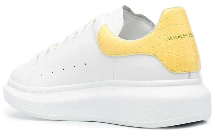 Alexander Mcqueen Oversized White Yellow Croc
