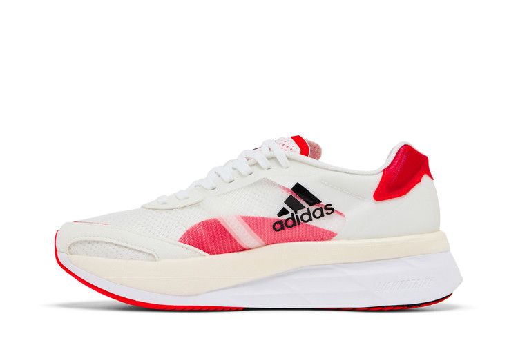 adidas Adizero Boston 10 White Black Solar Red (Women's)